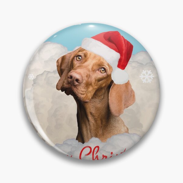 Artikelvorschau, Brown Weimaraner Dog Santa Claus - Winter Clouds Snowflakes entworfen und verkauft von Move-Art.
