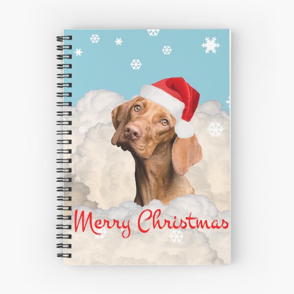 Item preview, Brown Weimaraner Dog Santa Claus - Winter Clouds Snowflakes designed and sold by Move-Art.