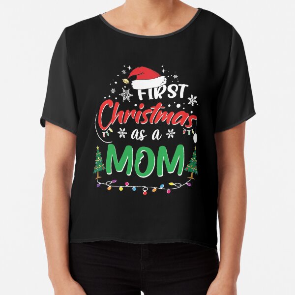 First Christmas As A Mom Funny 1st Christmas Gifts for New Mom Mommy Moms   Sticker for Sale by clothesy7