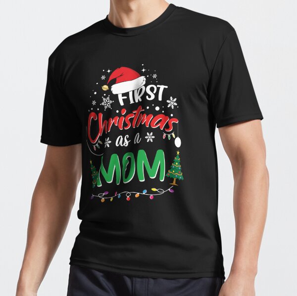 First Christmas As A Mom Funny 1st Christmas Gifts for New Mom Mommy Moms   Sticker for Sale by clothesy7