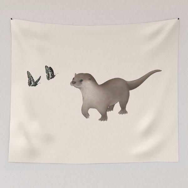 Item preview, Otter and butterflies 2 designed and sold by OTTERFAMILY.
