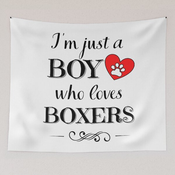 Item preview, Just a boy who loves BOXERS quote Funny BOXER saying designed and sold by OneTimeEngineer.