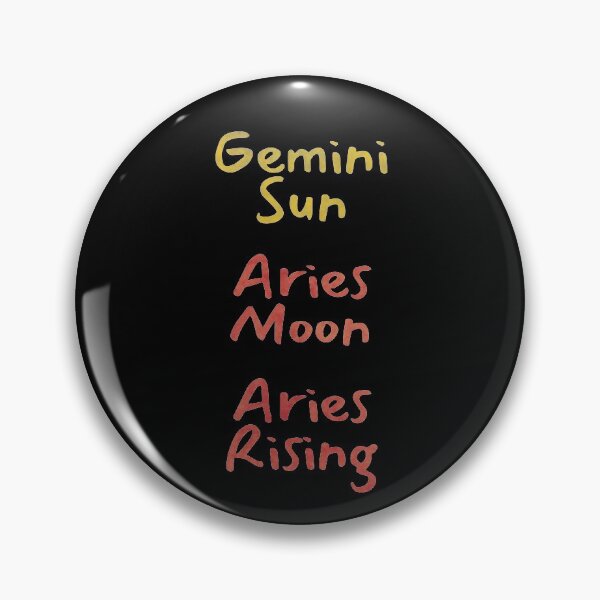 Item preview, Gemini Sun Aries Moon Aries Rising Text designed and sold by leomooncreates.
