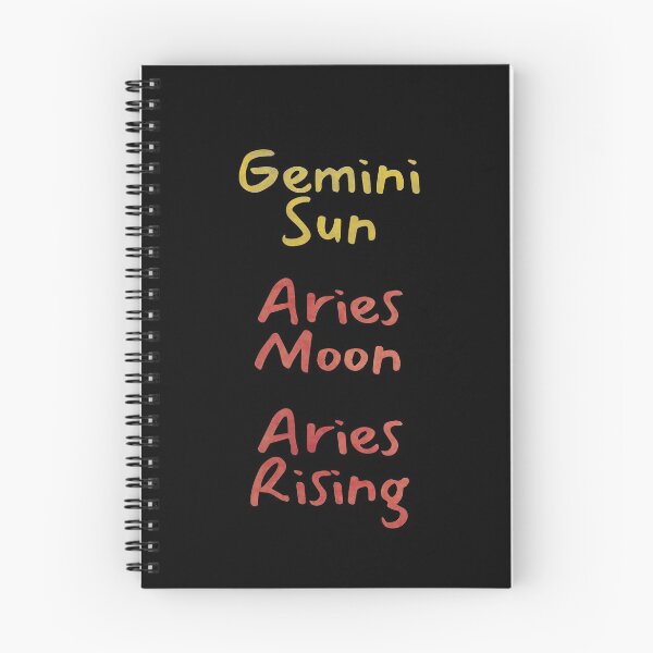 Item preview, Gemini Sun Aries Moon Aries Rising Text designed and sold by leomooncreates.