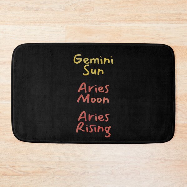 Item preview, Gemini Sun Aries Moon Aries Rising Text designed and sold by leomooncreates.