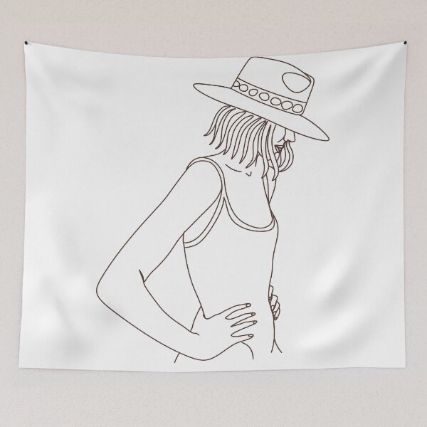 Item preview, Woman one line drawing, Female figure printable wall art, Nude art, Woman body illustration, Abstract poster, Minimalist silhouette girl designed and sold by Nina Velychko.
