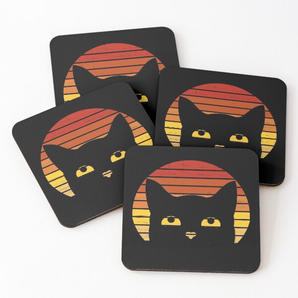 Item preview, Black Cat Head Design Retro Vintage Black Cat Design Sarcastic Cat designed and sold by enjoytheshirt.