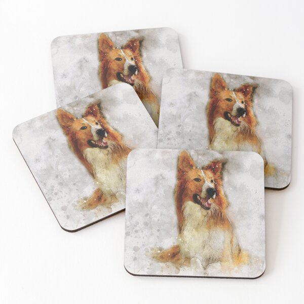 Item preview, Collie dog watercolour digital portrait designed and sold by Gerald Waters.