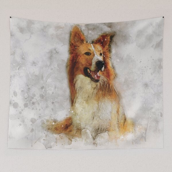 Item preview, Collie dog watercolour digital portrait designed and sold by Gerald Waters.