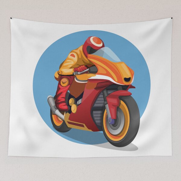 Item preview, Motorsport championship rider concept in cartoon illustration designed and sold by aryoyo.