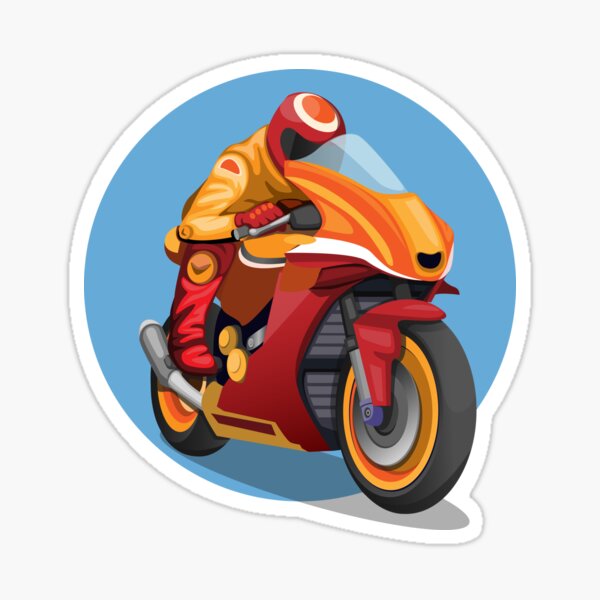 Item preview, Motorsport championship rider concept in cartoon illustration designed and sold by aryoyo.