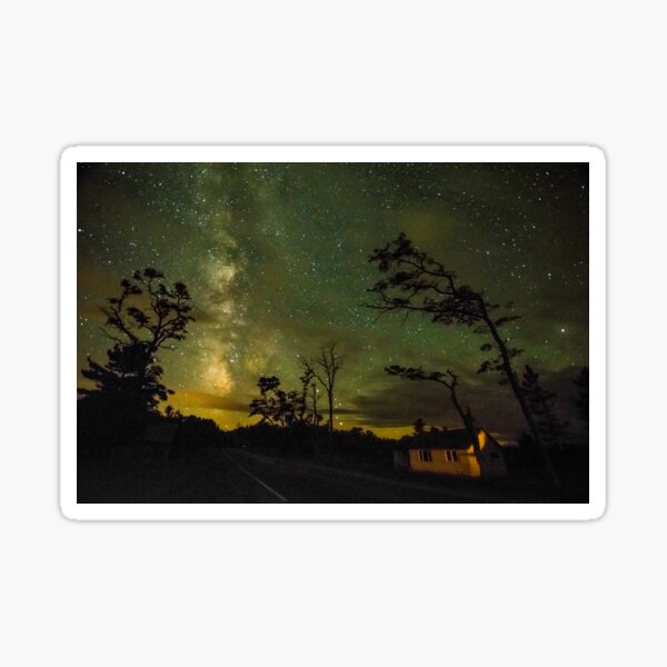 Night Sky in Glen Haven Sticker