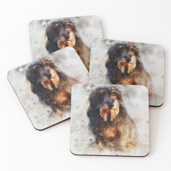 Artikelvorschau, Digitales Porträt des Dackelhundeaquarells entworfen und verkauft von Gerald Waters.