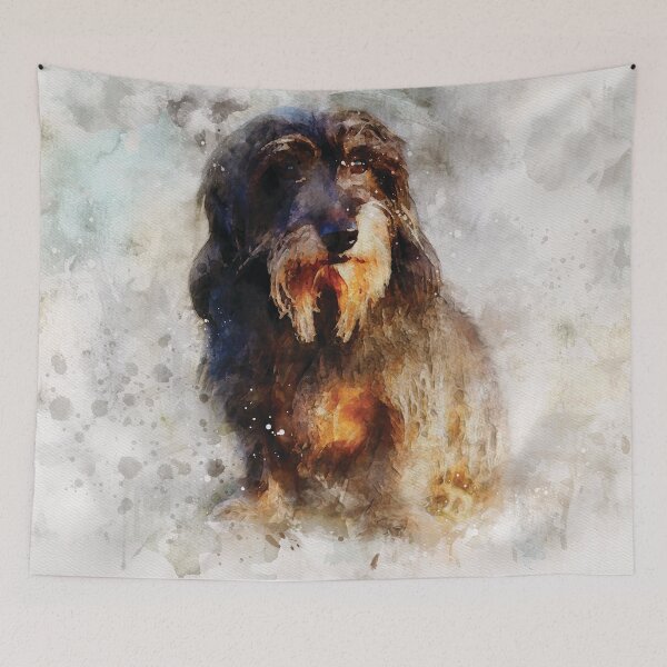 Item preview, Dachshund dog watercolour digital portrait designed and sold by Gerald Waters.