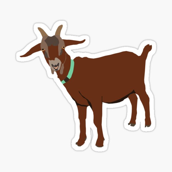 "Beautiful Hazel Goat" Sticker for Sale by Brimwood | Redbubble