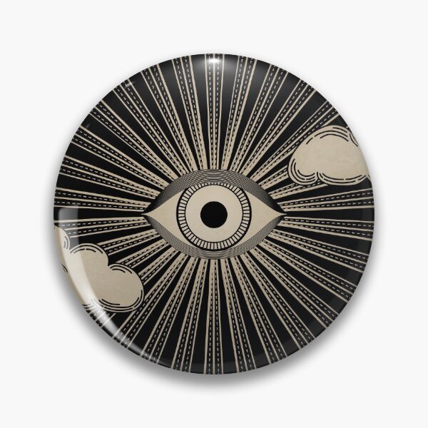 Item preview, Radiant eye minimal sky with clouds - black and gold designed and sold by misentangled.