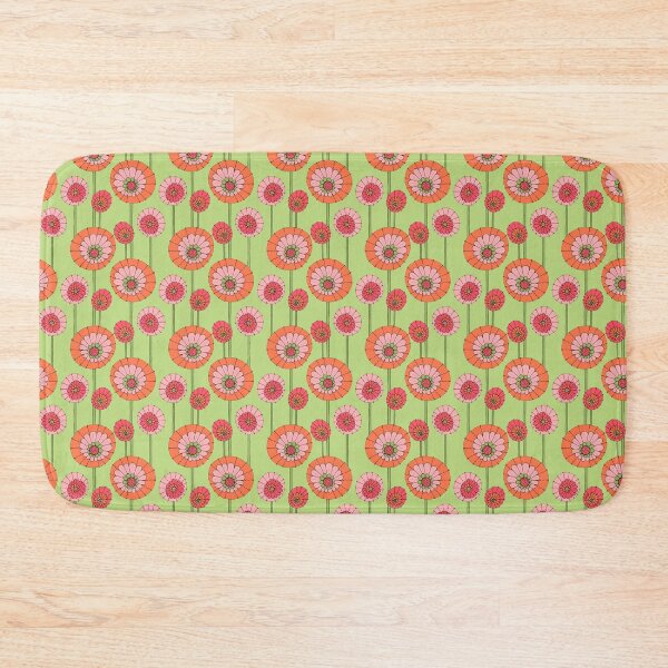 Item preview, Orange Lollipop Flowers on Green Pattern designed and sold by Diana Garrison.