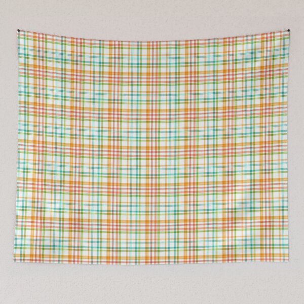 Item preview, Bright Orange Blue Green Red Plaid Pattern designed and sold by Diana Garrison.