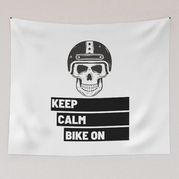 Item preview, Keep Calm Bike on Black Skull 2 designed and sold by kyds.