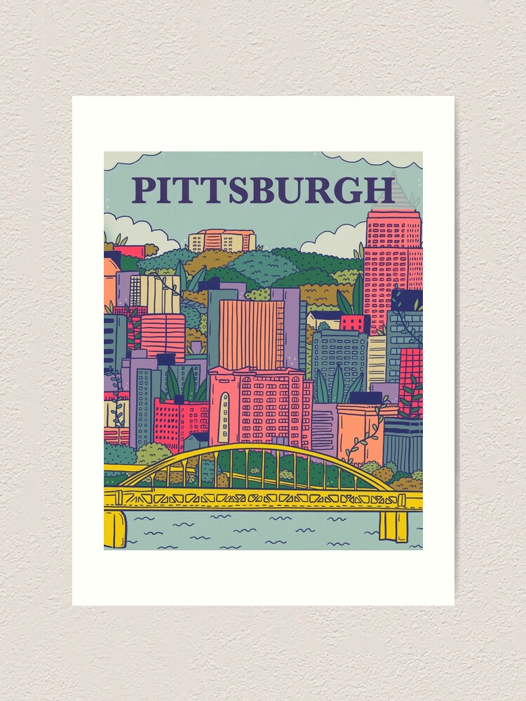 Pittsburgh City Flag Long Sleeve Tee – printed in pgh