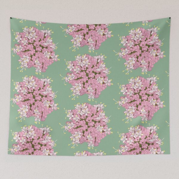 Item preview, Pink and White Valerian Wildflowers Scottish Countryside designed and sold by warriston.
