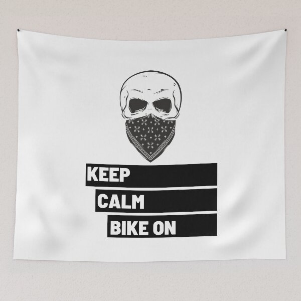 Item preview, Keep Calm Bike on Black Skull 4 designed and sold by kyds.