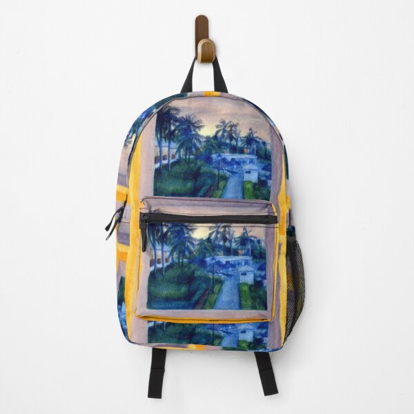 Item preview, Fine Art Painting of Beautiful Poolside Sunset On The Caribbean Island of Jamaica designed and sold by Jermain Robinson.
