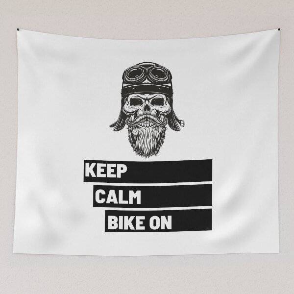 Item preview,  Keep Calm Bike on Black Skull 6 designed and sold by kyds.