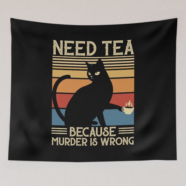 Item preview, Need Tea Murder Cat designed and sold by coolprint.