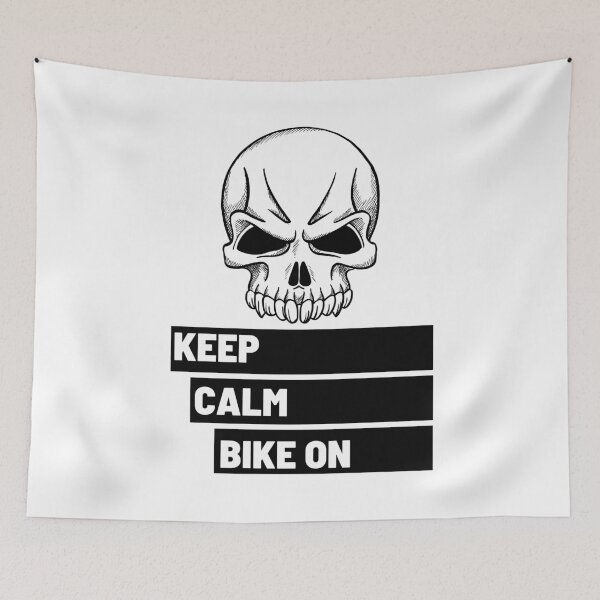 Item preview, Keep Calm Bike on Black Skull 8 designed and sold by kyds.