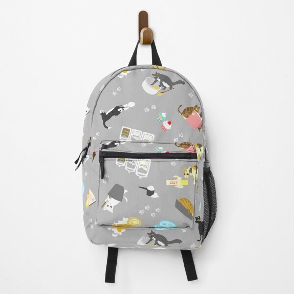 Cats Baking Cakes and other Sweets, in Grey Backpack