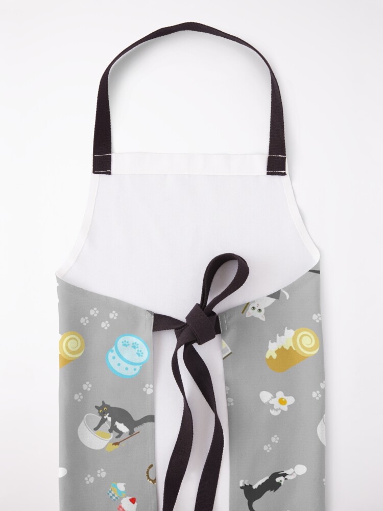 Alternate view of Cats Baking Cakes and other Sweets, in Grey Apron