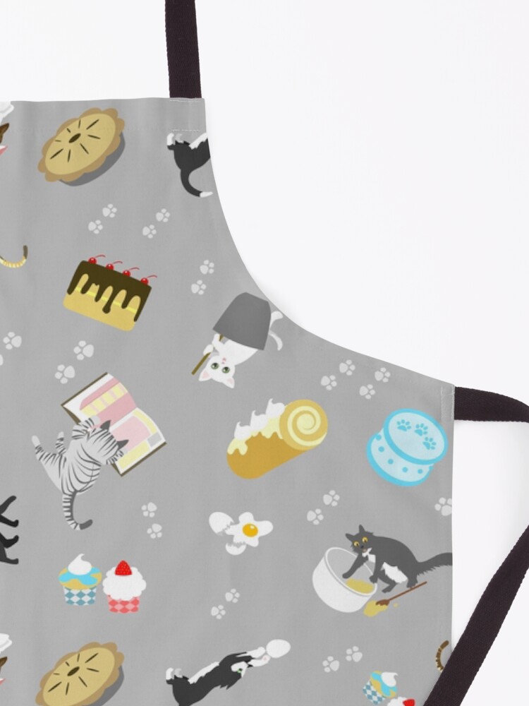 Alternate view of Cats Baking Cakes and other Sweets, in Grey Apron