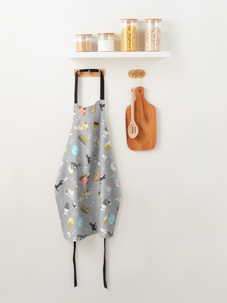 Alternate view of Cats Baking Cakes and other Sweets, in Grey Apron