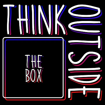 Artwork thumbnail, Think Outside The Box Colorful by RADesigns21