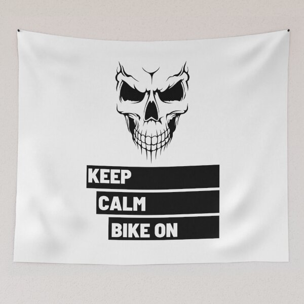 Item preview, Keep Calm Bike on Black Skull 9 designed and sold by kyds.