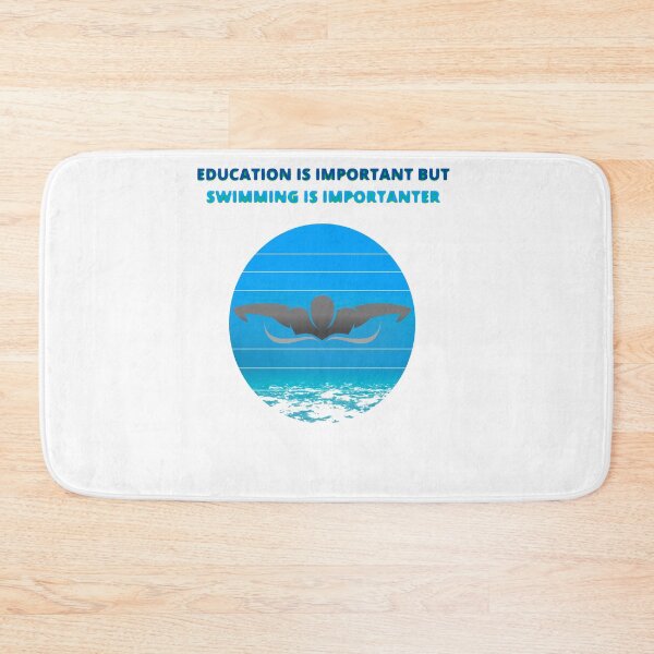 Item preview, education is important but swimming is importanter designed and sold by ishako online.