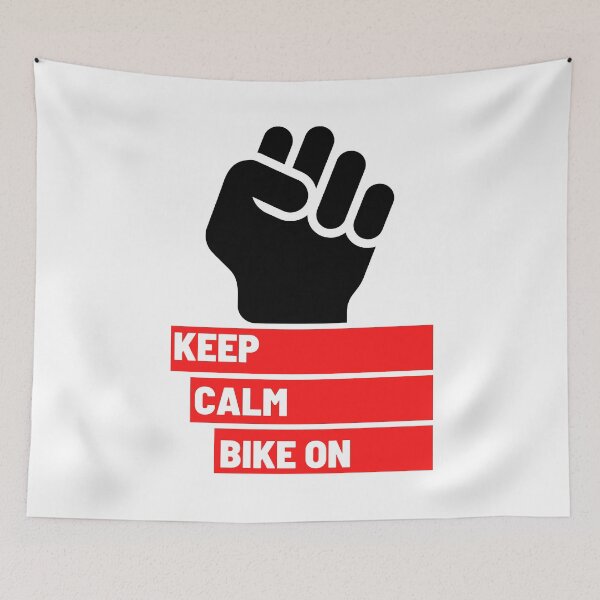 Item preview, Keep Calm Bike on Red Fist 1 designed and sold by kyds.