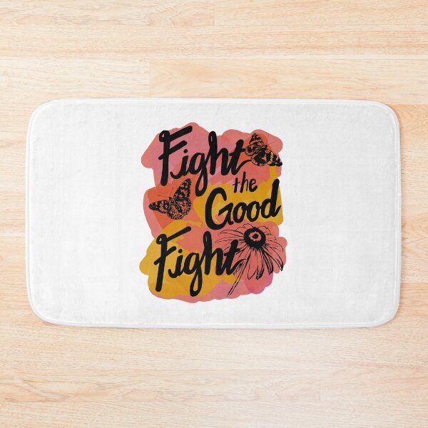 Item preview, Fight the Good Fight with Butterflies and Flower- Color designed and sold by Katie Morris Art.