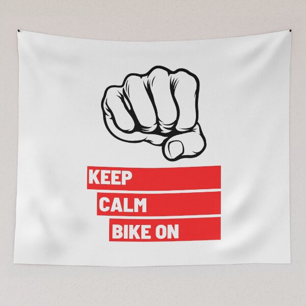 Item preview, Keep Calm Bike on Red Fist 2 designed and sold by kyds.