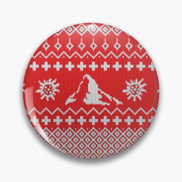 Item preview, Swiss Christmas Pattern with Matterhorn and Edelweiss designed and sold by Helvetioes.