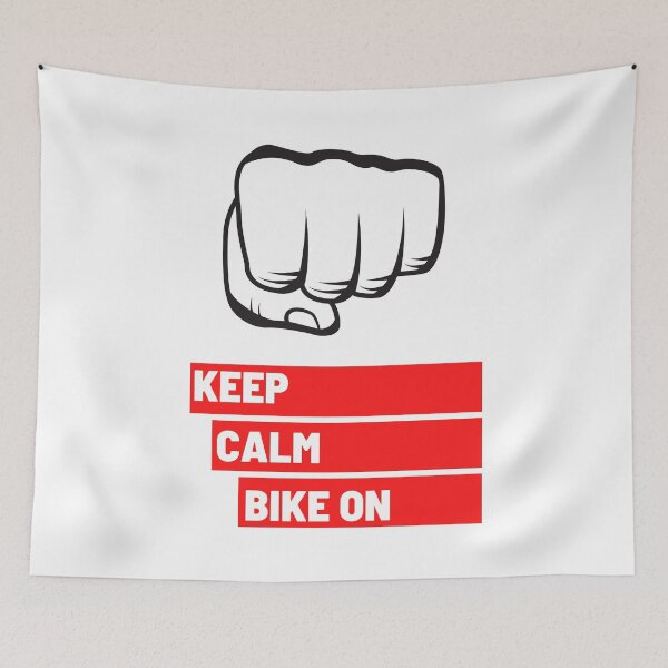 Item preview, Keep Calm Bike on Red Fist 3 designed and sold by kyds.