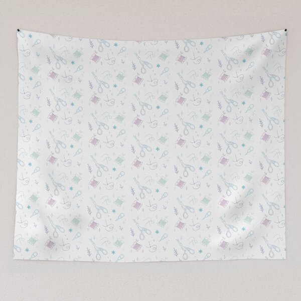 Item preview, Embroidery tools pastel pattern designed and sold by pinkfridgebr.
