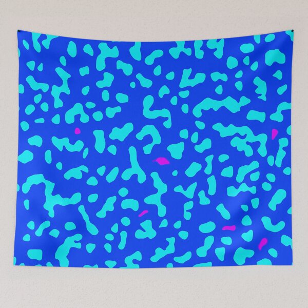 Item preview, Royal Blue shapes Leopard cow print designed and sold by BubbleCrumbs.