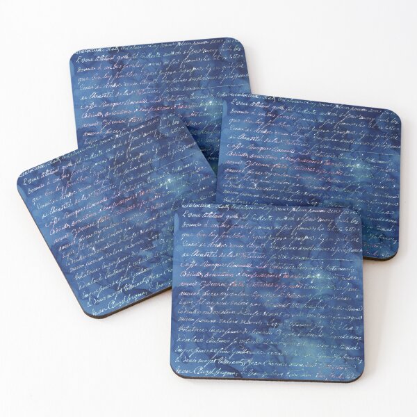 Item preview, Handwriting in Mermaid Glitter on Indigo Background designed and sold by ReesDesigns.