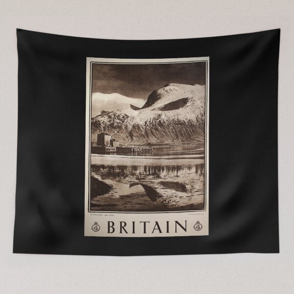 Item preview, retro classic Ben Nevis Britain poster designed and sold by CorasPosters.