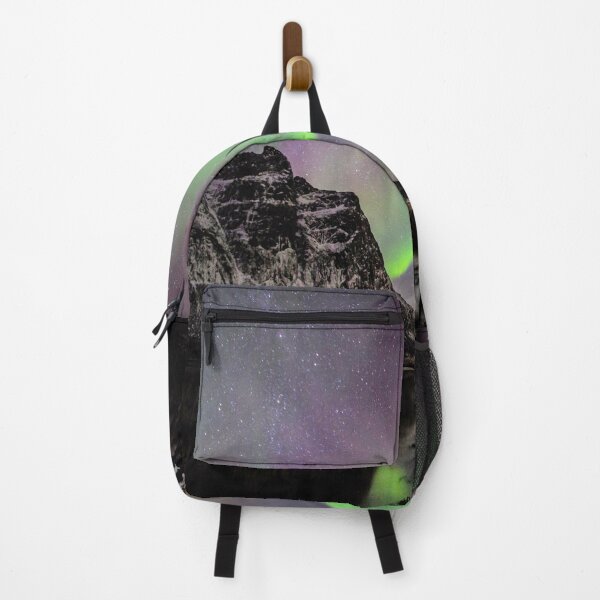 Item preview, Beautiful Snow Covered Mountains and Lake Under The Starlight Northern Light sky designed and sold by Happiness Creators.
