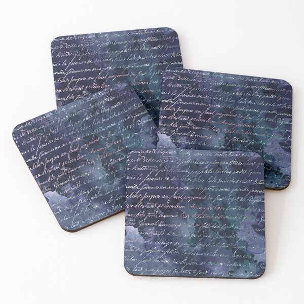 Item preview, Handwriting in Mermaid Glitter on Smoke Ink Background designed and sold by ReesDesigns.