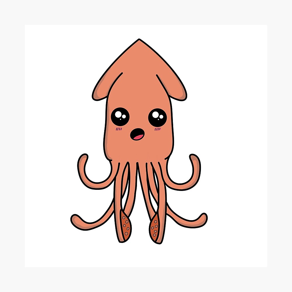 Cartoon squid