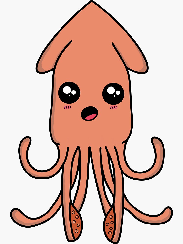 Cute squid cartoon with big eyes ocean animals' Men's Premium Tank